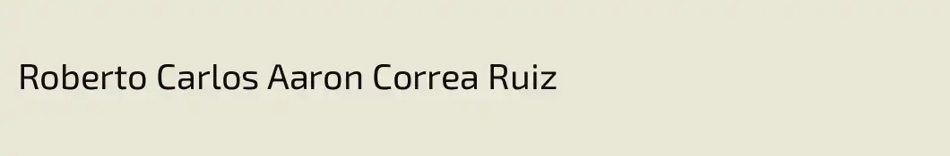 Roberto Carlos Aaron Correa Ruiz